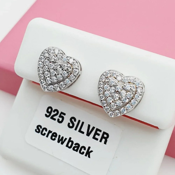 "925 Sterling Silver Cubic Zirconia Earrings, U19254595 - Picture 3 of 11